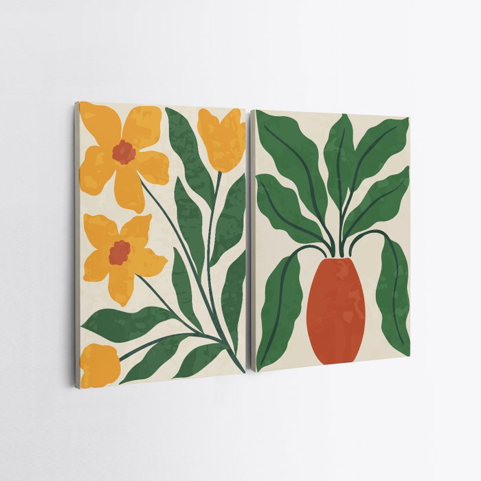 Wallity 2KNV4387 Lienzo Decorativo Multicolor 70 x 100 cm (2 Piezas) Wallity 2KNV4387 Lienzo Decorativo Multicolor 70 x 100 cm (2 Piezas)